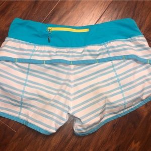 Lululemon blue & white stripe shorts. Size 0-2.